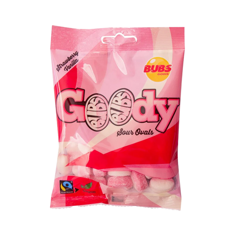BUBS Sour Strawberry & Vanilla Ovals 90g
