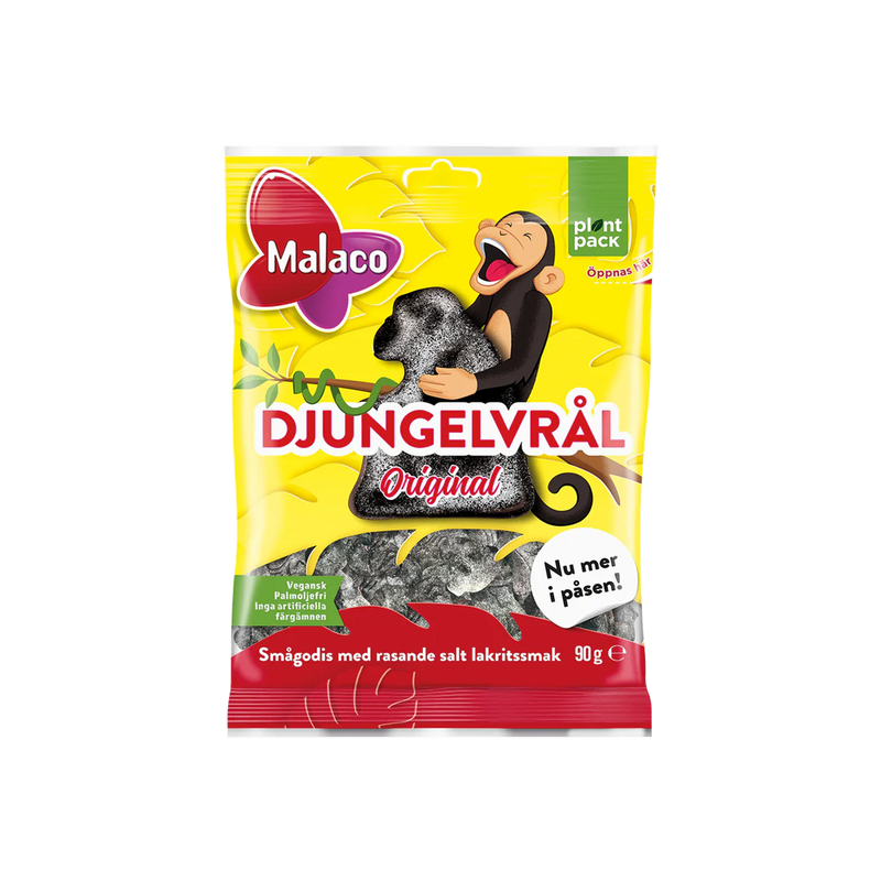 Malaco Djungelvrål – Super salty liquorice 80g