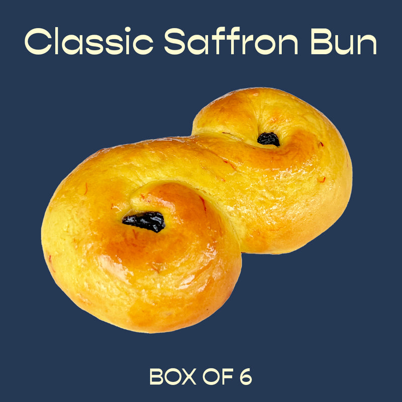 Classic Saffron Buns / Lussebullar - Box of 6