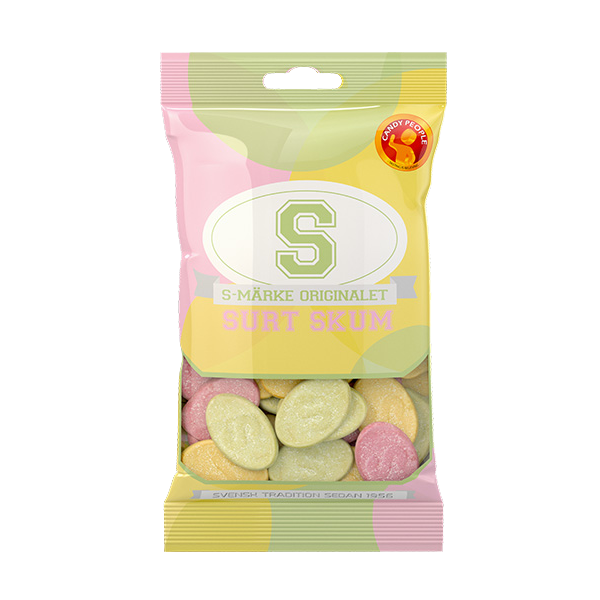 S-Märke Surt Skum - Sour foam candy 70g