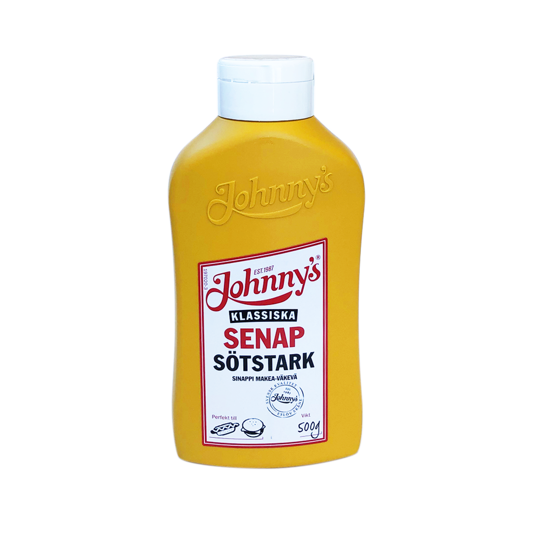 Johnny s S tstarka Senap Swedish Sweet Spicy Mustard 500g Fika johnny-s-s-tstarka-senap-swedish-sweet-spicy-mustard-500g-fika