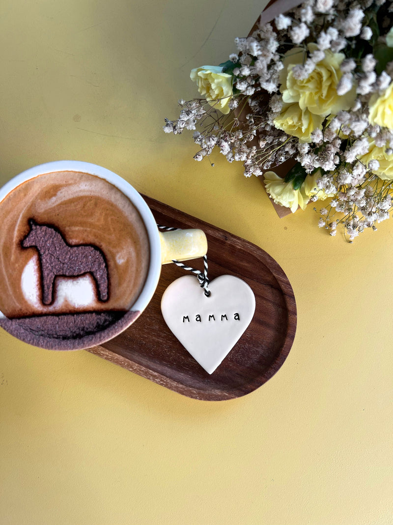 Ceramic Swedish Words Tag