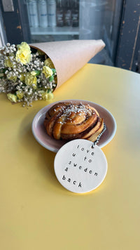 Ceramic Swedish Words Tag