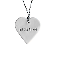 Ceramic Swedish Words Tag