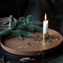 Load image into Gallery viewer, Mistletoe Candleholder – Brass
