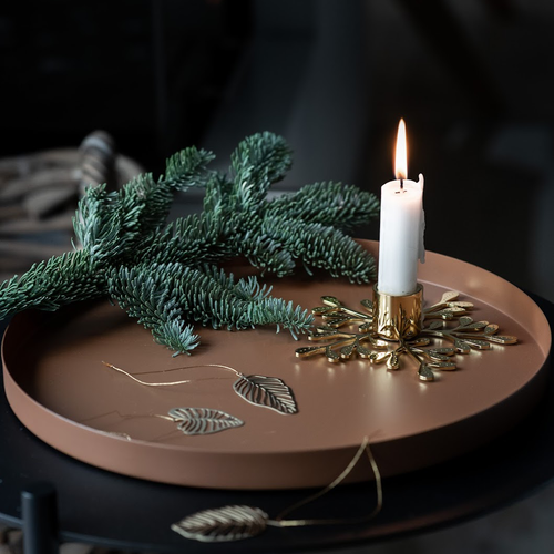 Mistletoe Candleholder – Brass