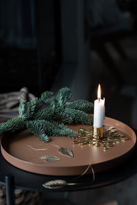 Mistletoe Candleholder – Brass