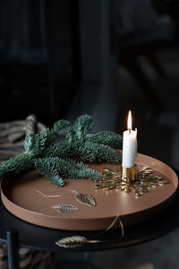 Mistletoe Candleholder – Brass