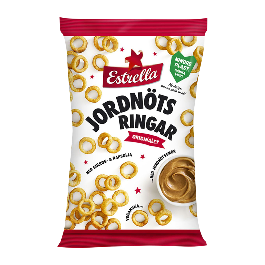 Estrella Jordnötsringar – Peanut snacks 175g