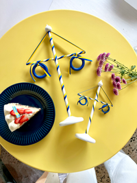 Midsommarstång – White Midsummer Table Decoration
