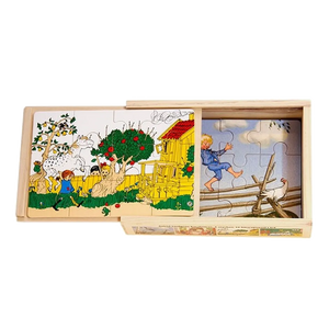 Astrid Lindgren 4 x Timber Puzzles