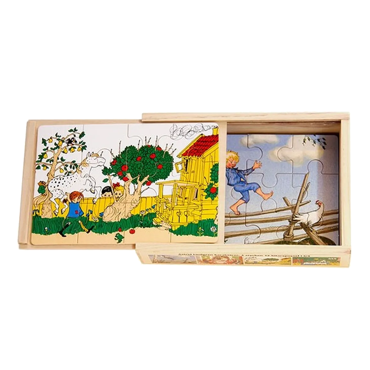 Astrid Lindgren 4 x Timber Puzzles