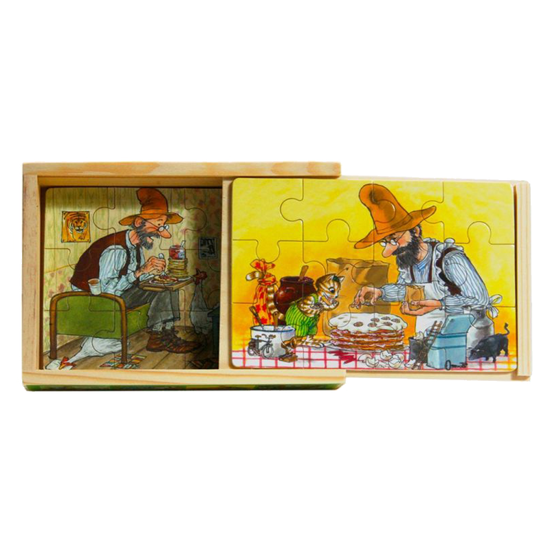 Pettson & Findus 4 x Timber Puzzles
