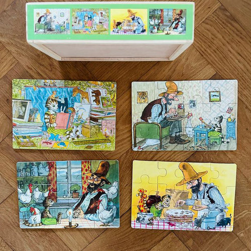 Pettson & Findus 4 x Timber Puzzles