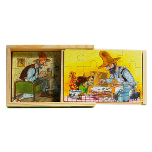 Pettson & Findus 4 x Timber Puzzles