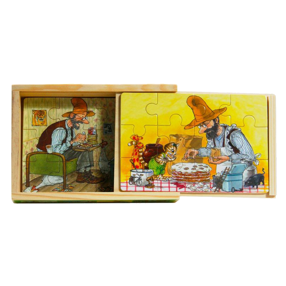 Pettson & Findus 4 x Timber Puzzles