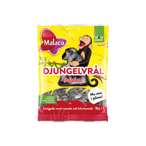 Malaco Djungelvrål – Super salty liquorice 80g