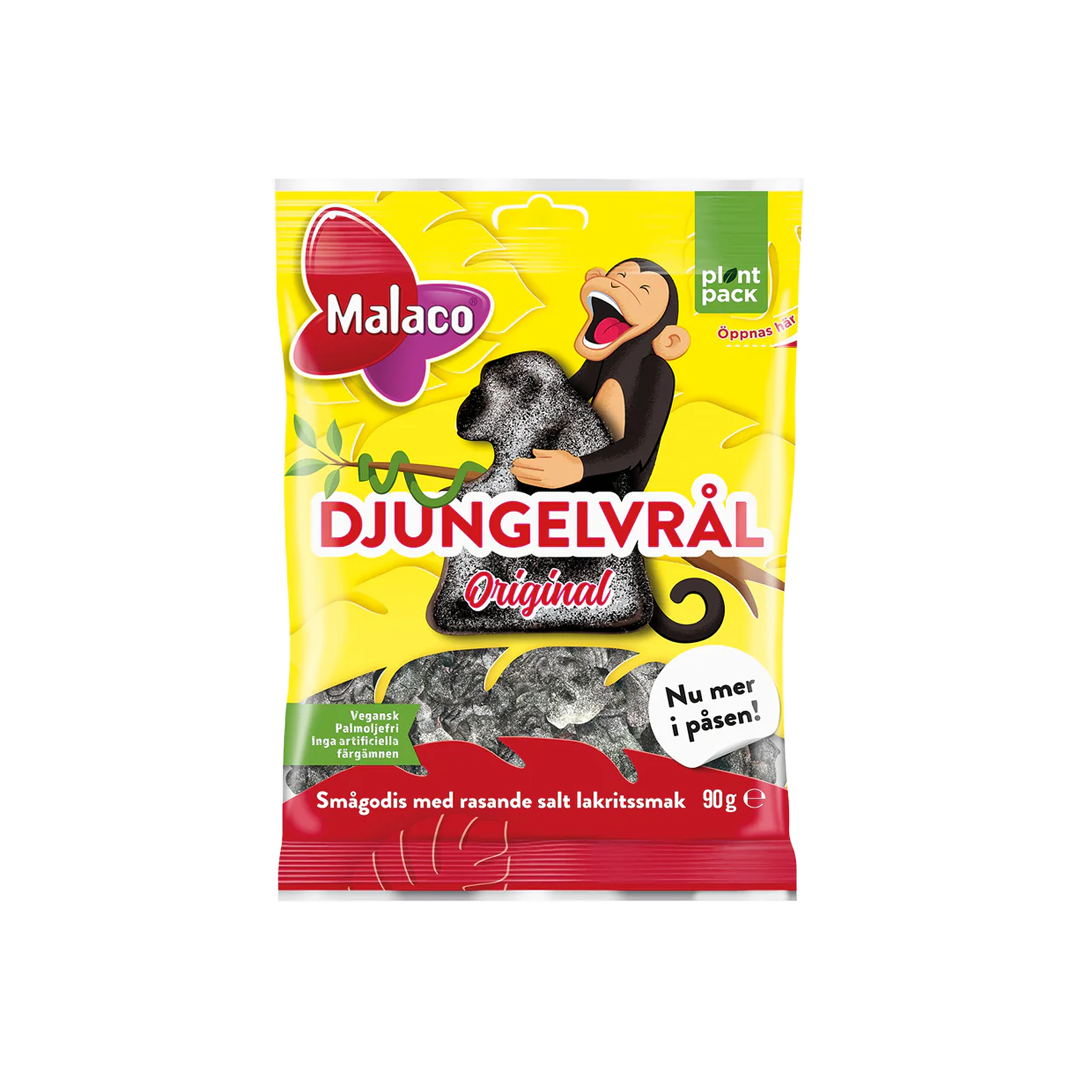 Malaco Djungelvrål – Super salty liquorice 80g