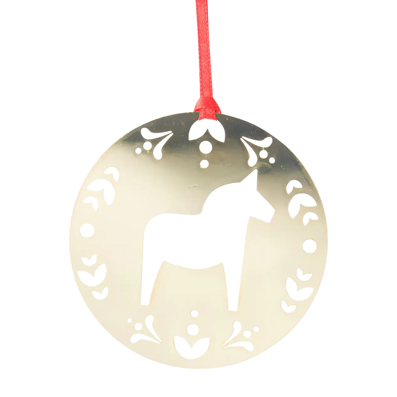 Hanging Decoration – Gold Dala Horse