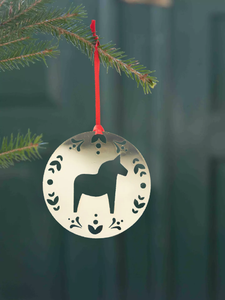 Hanging Decoration – Gold Dala Horse