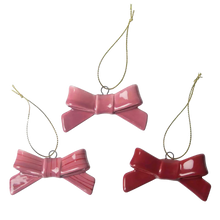 Load image into Gallery viewer, Christmas Decoration – Ceramic Bows 3pcs
