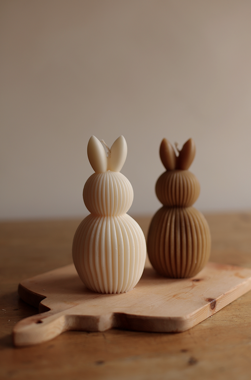 Easter Bunny Candle with standing ears – Large