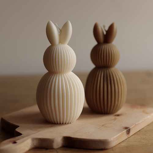 Easter Bunny Candle with standing ears – Large