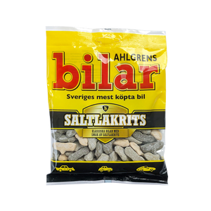 Ahlgrens Bilar Saltlakrits – Salty liquorice marshmallow cars 125g