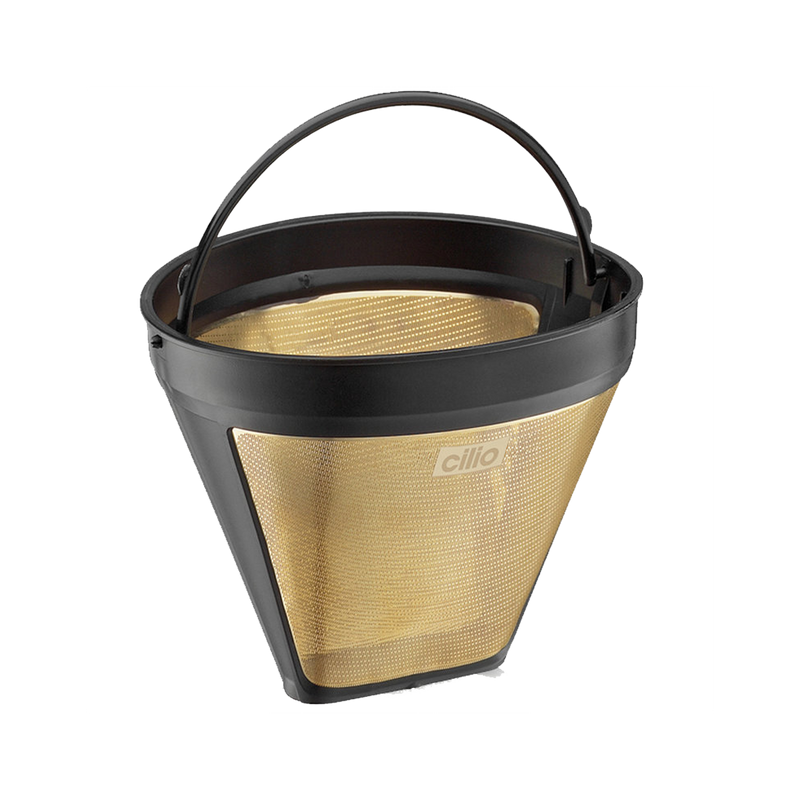Cilio Reusable Coffee Filter – Gold, Size 4