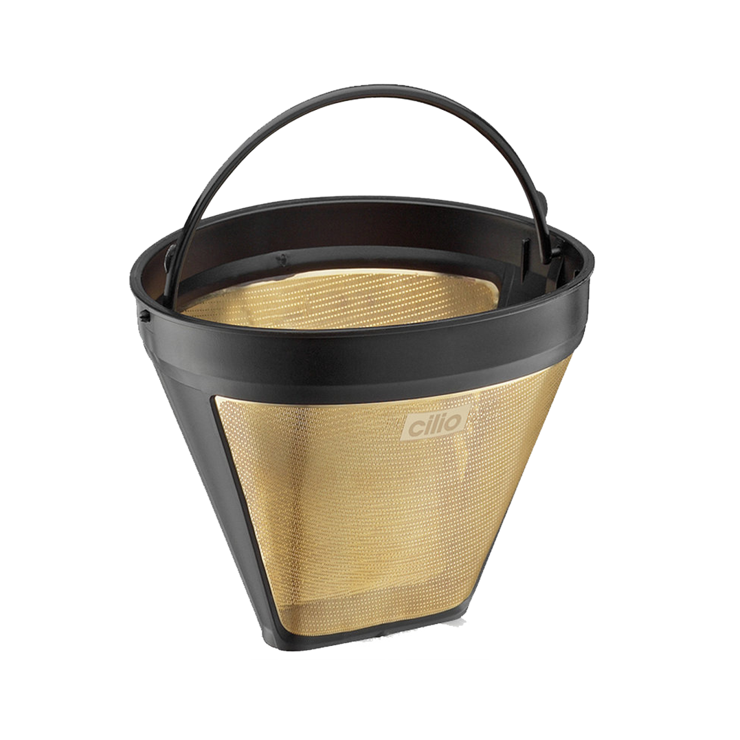 Cilio Reusable Coffee Filter – Gold, Size 4