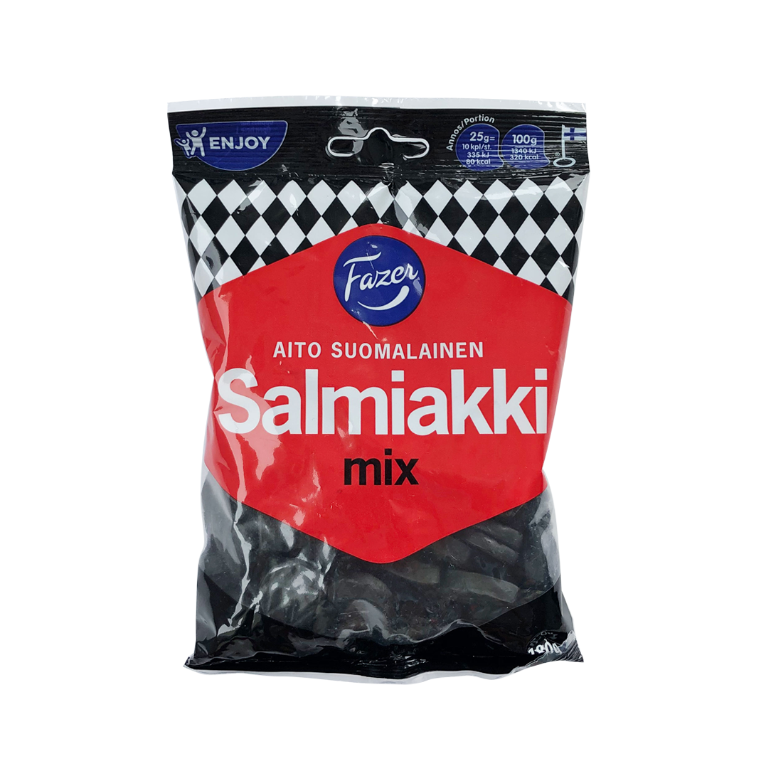 Fazer Salmiakki Mix – Salty liquorice 180g