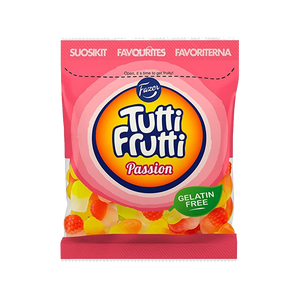 Fazer Tutti Frutti Passion – Tropical fruit gummy candy 80g