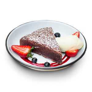 Kladdkaka / Chocolate cake slice (GF)