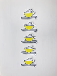 Fika Break - Surfing Coffee Cup Sticker