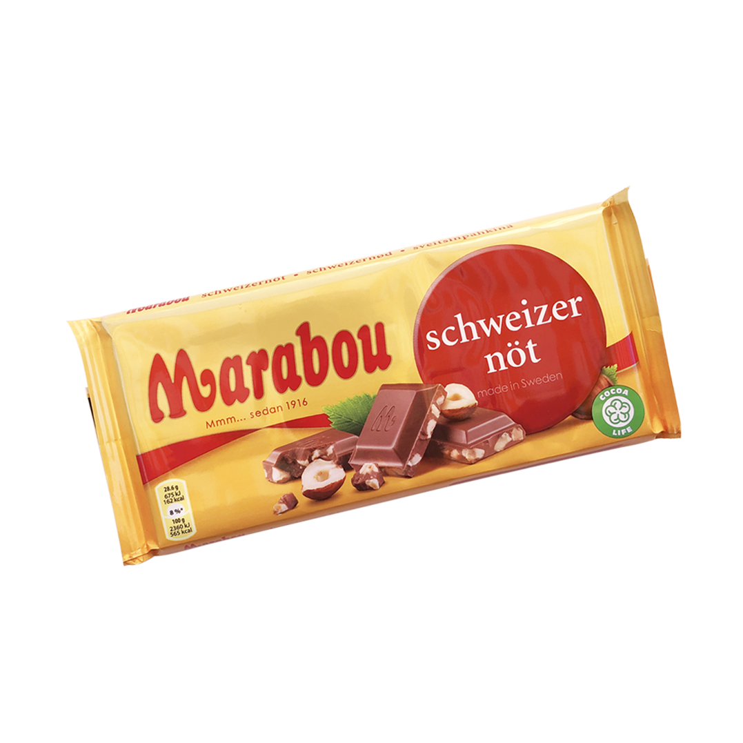 Marabou Schweizernöt - Milk chocolate with crunchy hazelnuts 200g