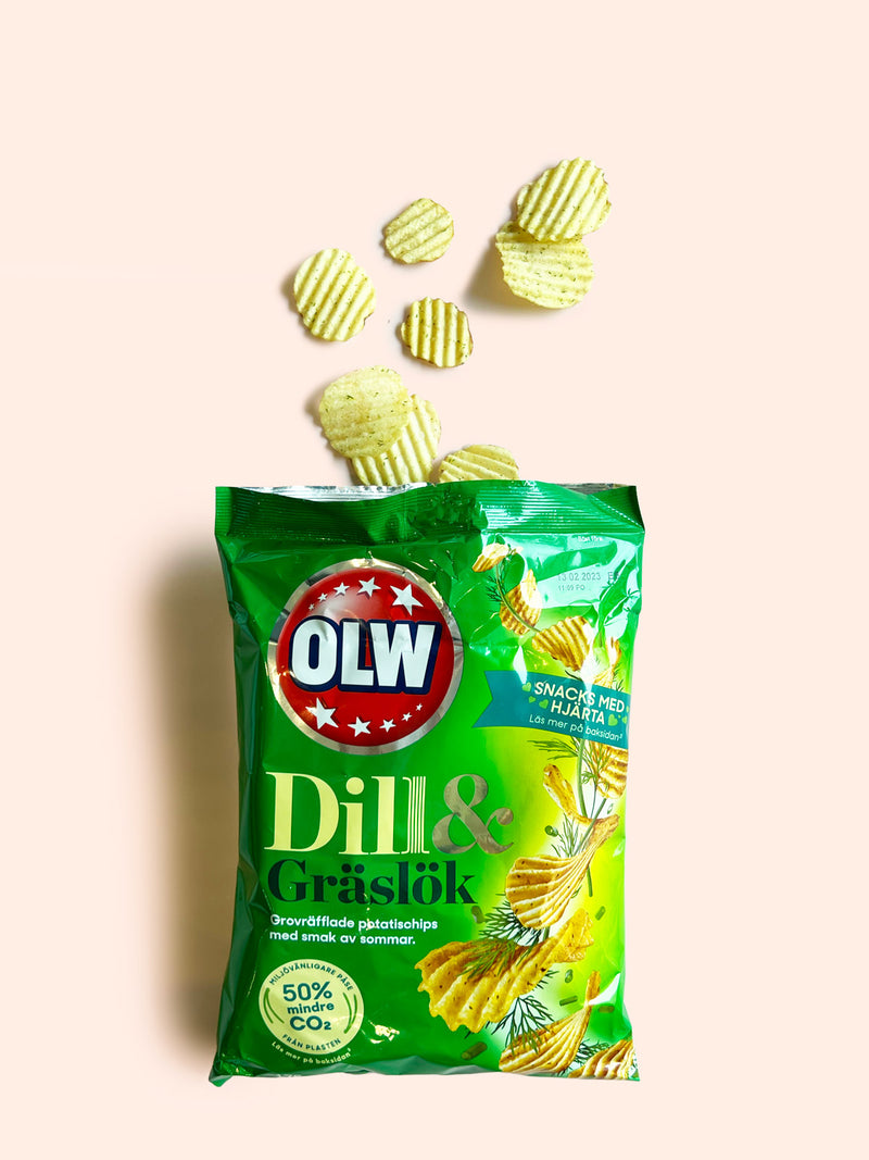 OLW Dill & Gräslök – Dill & Chives Chips 275g